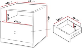 Нощно шкафче Ferena