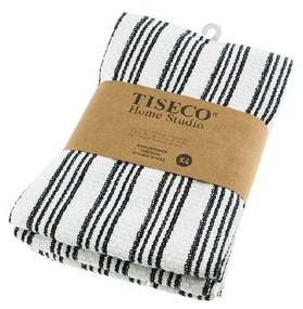 Комплект от 4 черни памучни кърпи за чай , 50 x 70 cm - Tiseco Home Studio