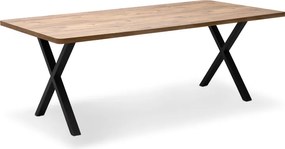 Маса Jeremy Mdf/металик в цвят акация 200x100x75см.