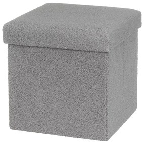 Сива табуретка от прежда с примки от букле Folding – Casa Selección