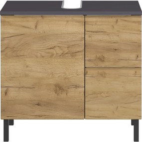 Тъмно сив шкаф под мивката от дъб 60x56 cm Salinas - Germania