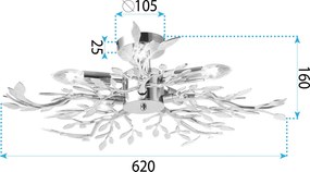 Плафон EBT020-5C CHROME