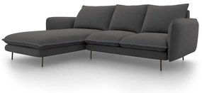 Тъмносив ъглов диван , ляв ъгъл Vienna - Cosmopolitan Design
