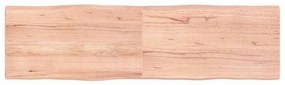 363976 vidaXL Плот за маса светлокафяв 180x50x(2-4) см обработен масивен дъб