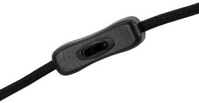 Арт Деко настолна лампа черна с опушено стъкло 45,5 см - Pallon