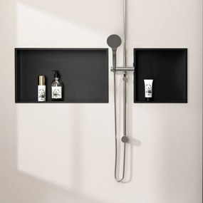 Вграден рафт за баня  30x30 matte black