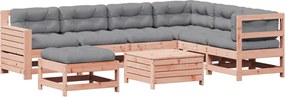 3250570 vidaXL Градински комплект с възглавници, 8 части, дугласко дърво масив