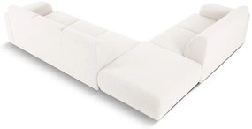 Бял ъглов диван от плат букле (ляв ъгъл) Molino - Micadoni Home