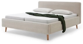 Бежово легло от велур с решетка и място за съхранение , 140 x 200 cm Mattis Cord - Meise Möbel