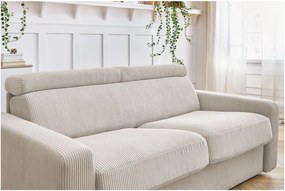 Кремав разтегателен диван от рипсено кадифе 195 cm Monaco – Bobochic Paris