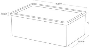 Бяла кутия за съхранение с капак 18,5x12,5x7 cm Rin - YAMAZAKI