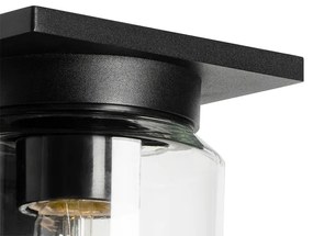 Модерна стенна лампа черна IP54 - Marshall