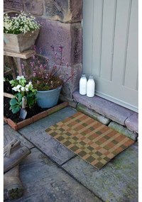 Изтривалка от кокосови влакна 40x60 cm Pink and Blue Check – Artsy Doormats