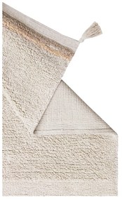 Кремав ръчно изработен памучен килим подходящ за пране 200x300 cm Bloom Natural – Lorena Canals