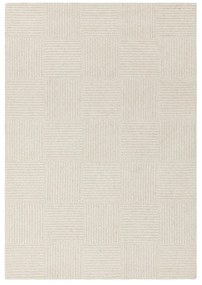 Ръчно изработен вълнен килим в цвят слонова кост 120x170 cm Zennith Grid – Asiatic Carpets