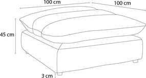 Бежова шенилова табуретка Neil – Bobochic Paris