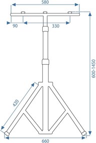 Halogen LED budowlany na statywie 2x20W RSL001-20N