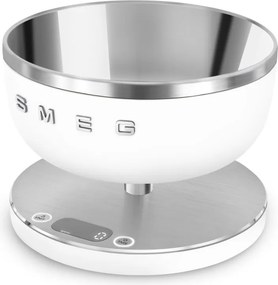 Кухненска везна Smeg Collezione KSC01WHMWW, До 5 кг/5 л, ТАРА, LED дисплей, Противоплъзгаща се основа, Автономия до 36 часа, Бял мат