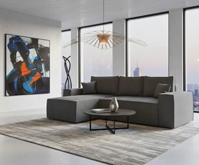 Ъглов диван Malaga mini I-Gkri Skouro-Left