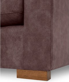 Тъмнокафяв ъглов диван от изкуствена кожа (ляв ъгъл) Hamburg – Scandic