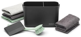 Тъмносив комплект за миене на съдове от рециклирана пластмаса SinkSide – Brabantia