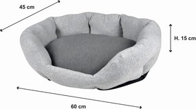 Сиво легло за куче 45x60 cm – Love Story