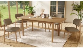 АЛДО Кафяв Таупе (тъкан Монза 40)/рамка лакиран дъб - ДЪРВЕН СТОЛ БУКЛЕ ЗА ДНЕВНА, ТРАПЕЗАРИЯ, КУХНЯ РЕТРО