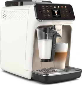 Кафеавтомат Philips LatteGo 5500 EP5543/90, 1500W, 15 bar, 1.8 л, 20 напитки, LatteGo, SilentBrew, QuickStart, Керамична мелачка, Сензорен екран, Бял хром