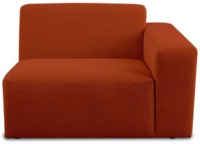 Модулен диван от букле в тухлен цвят (десен ъгъл) Roxy – Scandic