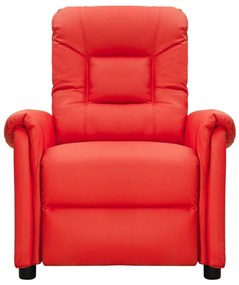 338921 vidaXL Наклоняем стол, червен, изкуствена кожа