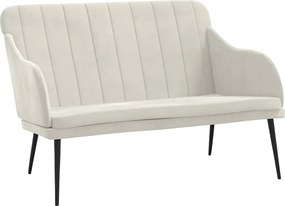 351472 vidaXL Пейка, кремава, 110x76x80 см, кадифе