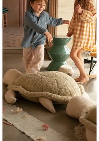 Зелен/кремав детски пуф Mrs. Turtle – Lorena Canals
