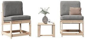 832620 vidaXL Градински лаундж комплект, 3 части, борово дърво масив