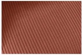 Теракотен сгъваем/с място за съхранение ъглов диван от рипсено кадифе Voltaire – Bobochic Paris