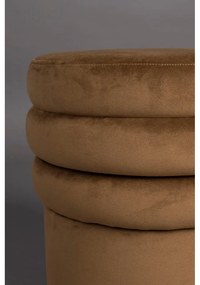 Кафява кадифена табуретка Aditi – Dutchbone