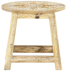 287445 vidaXL 287445  Hand-painted Stool 38x38x35 cm Solid Mango Wood