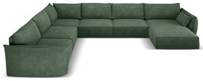Тъмнозелен ъглов диван (ляв ъгъл) Vanda - Mazzini Sofas