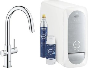 Комплект кухненски смесител GROHE BLUE HOME със C - чучур, филтрирана, изстудена и газирана вода