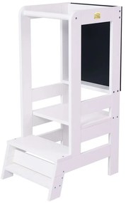 Бяла учебна кула от масивен бор Montessori – Meowbaby