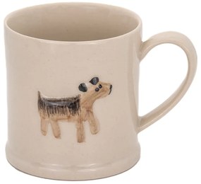 Бежова глинена чаша 225 ml Dog – Sass & Belle