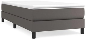 3120686 vidaXL Рамка за легло Сив 100x200 см изкуствена кожа