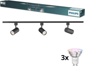 Philips - LED димируемо точково осветително тяло за шинна система EASYLINK 3xGU10/4,7W/230V 1m черно