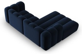 Тъмносин ъглов диван (ляв ъгъл) Lupine – Micadoni Home