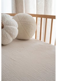 Бежов еластичен муселинов детски чаршаф 60x120 cm Burumcuk – Mijolnir