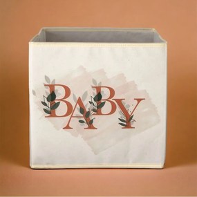 Бежова текстилна кутия за съхранение 30x30x30 cm – Mioli Decor