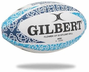 Топка за Ръгби Gilbert Mini Scotland Flower Бял