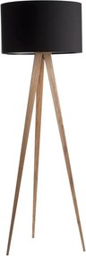 Черна лампа с дървени крака Tripod Wood - Zuiver