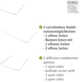 Бял прът за душ завеса Era – Wenko