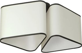 Плафон МОДЕНА, черен, абажури Шинц Бял, 2xE27