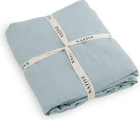 Светлосиньо единично ленено спално бельо 135x200 cm Aqua – Native Natural